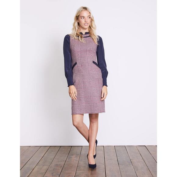 Boden Deborah Wool Jumper Dress British Tweed sz 10R Academic Preppy London - Picture 2 of 10